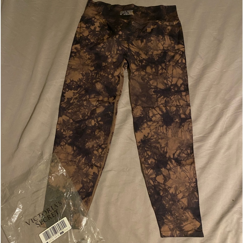 New RARE tie dye XL PINK Brand full length leggings